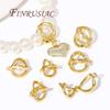 18K Real Gold Plated Pearl Enhancer Clips Pendant Bail Connector Clasps Fittings For DIY Necklace Bracelet Jewelry Making