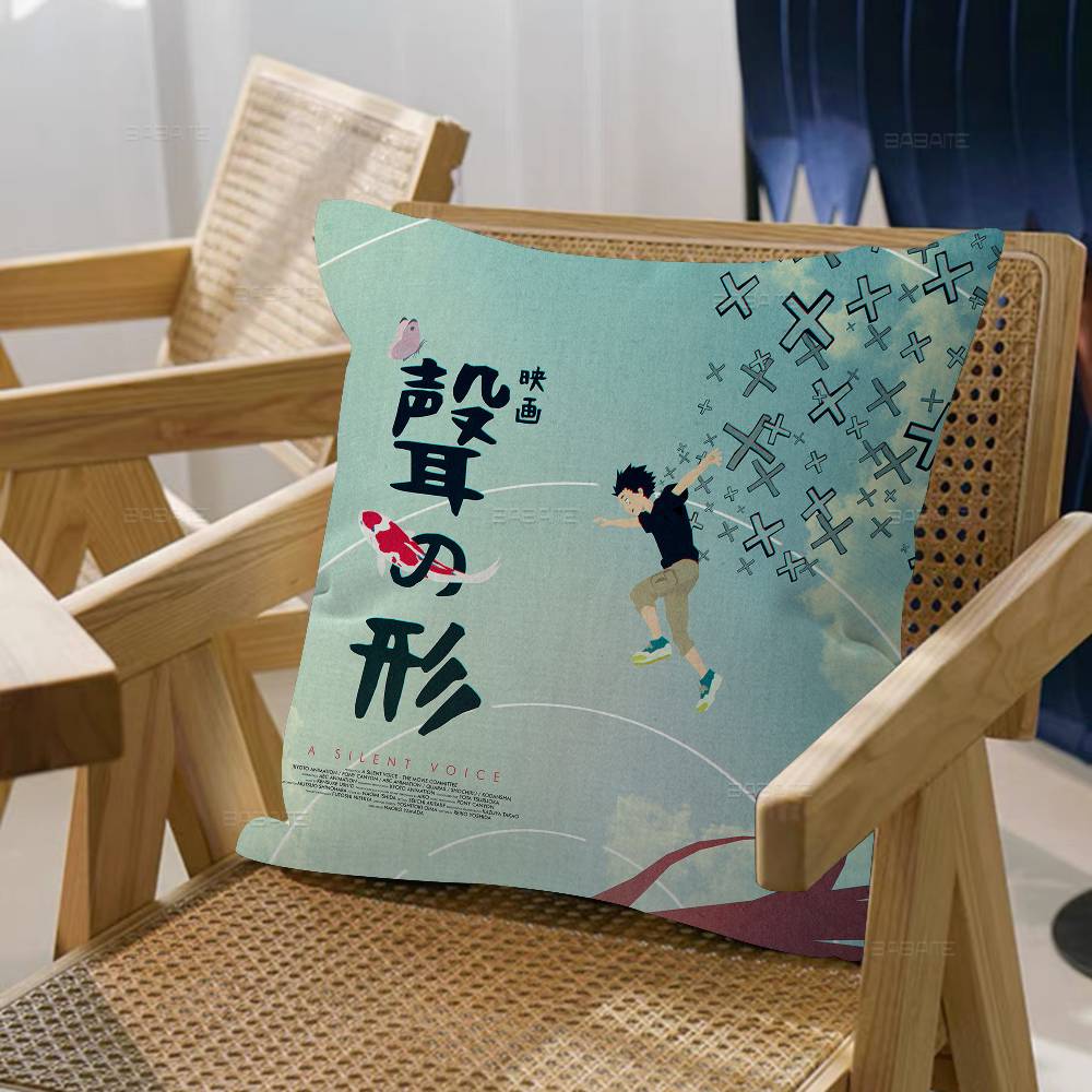A Silent Voice Pillow Gift Home Office Decoration Bedroom Sofa Car Cushion Cover Case 45x45