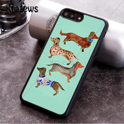 Krajews Dachshund Sausage Dog Soft Phone Case For iPhone 17 Air 16 16e 15 14 11 12 13 Pro MAX Plus Cover Shell Coque