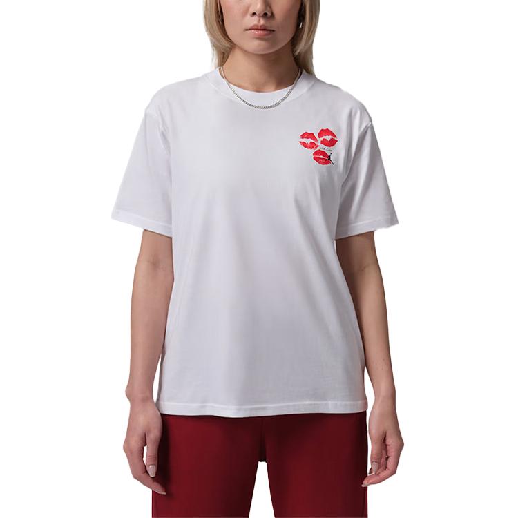 

Jordan Round Neck Pullover Sports Drop Shoulder Short Sleeve T-Shirt Women tops IF0798100 XL