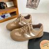 H1371 Autumn Popular German Training Shoes Women's Shoes Board Shoes Casual Bread Shoes Hong Kong Style Niche 2024 New Platform Shoes