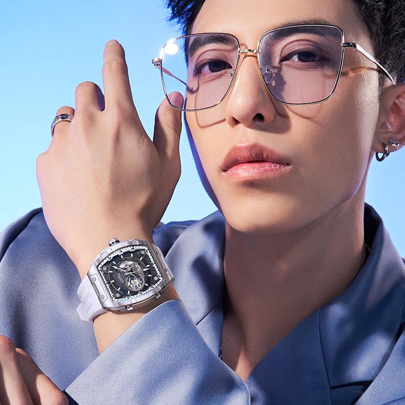 Zegarek marki Bonest Gatti. Modny męski automatyczny zegarek mechaniczny z tourbillonem