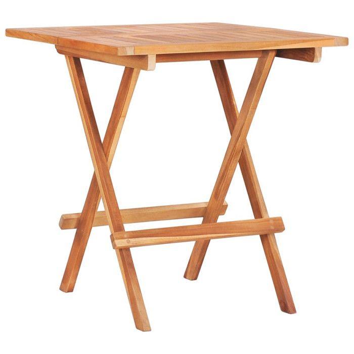 VidaXL Mobilier de bistro pliable 3 pcs Bois de teck solide