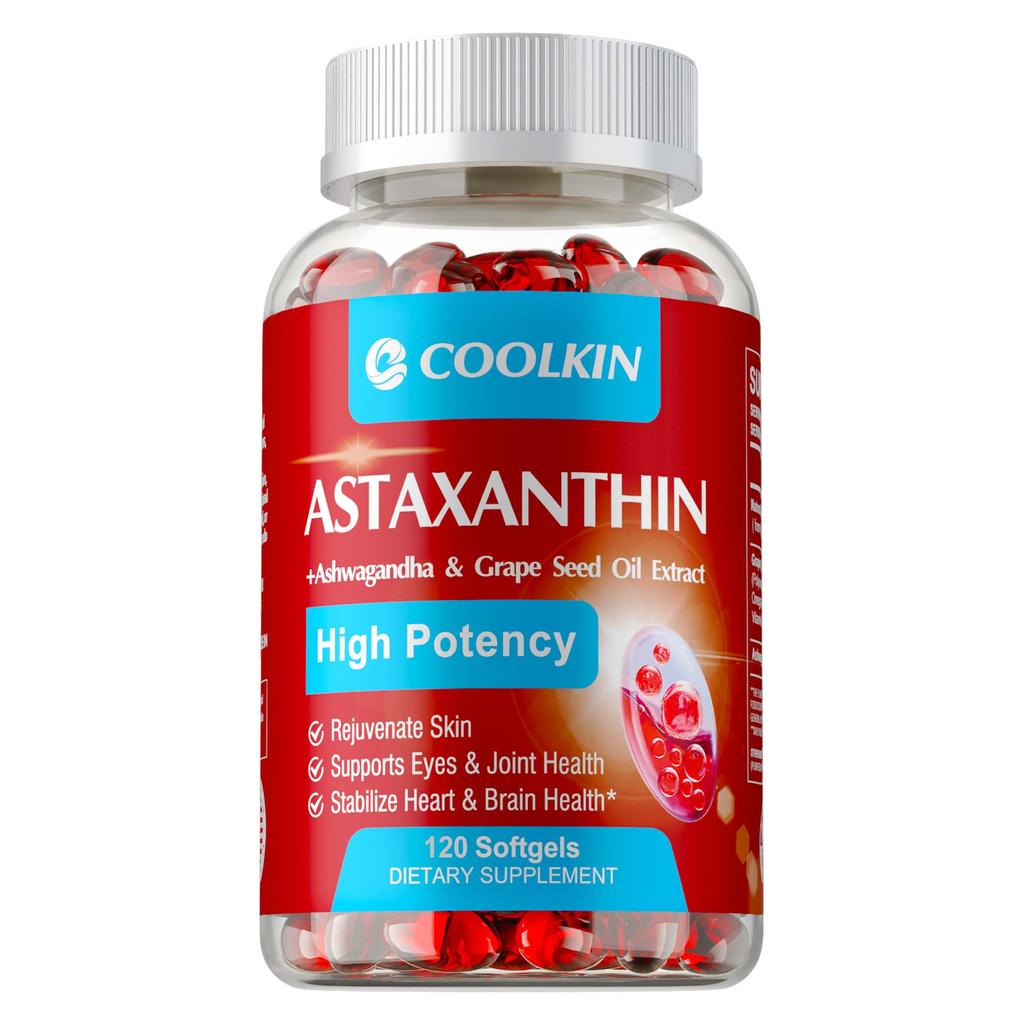 Astaksantyna 24 mg - Olej z pestek winogron, Antyoksydanty, Energia, Zdrowie skóry i serca