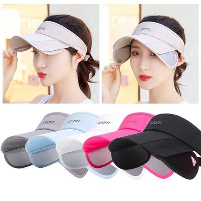 Retractable Brim Sports Cap Quick Dry Baseball Cap Casual Beach Cap  Women