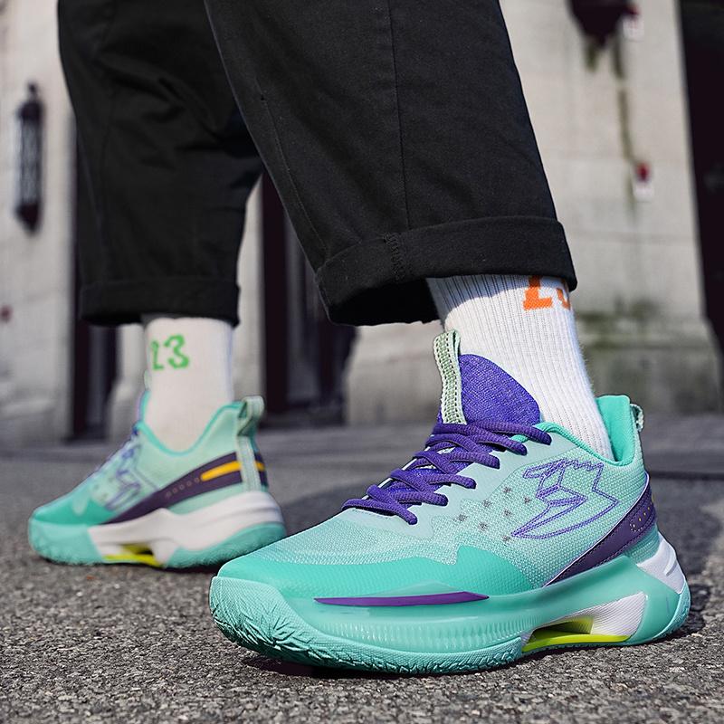 Fashion Professional Men's Basketball Sneakers High Quality Breathable Non-slip Basketball Shoes Men Fashoin Purple Women's Sports Shoes