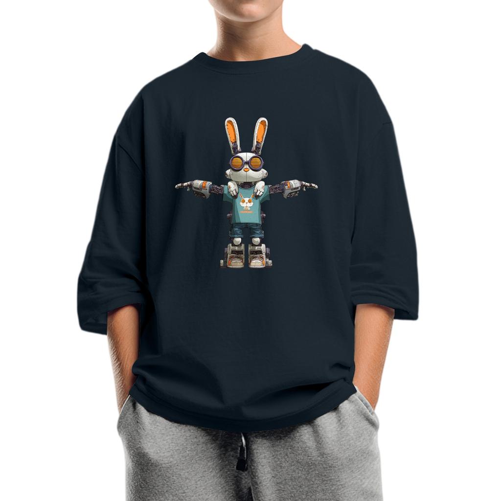 Children's Fashion Printed Round Neck Seven Sleeve Top Casual T-Shirt