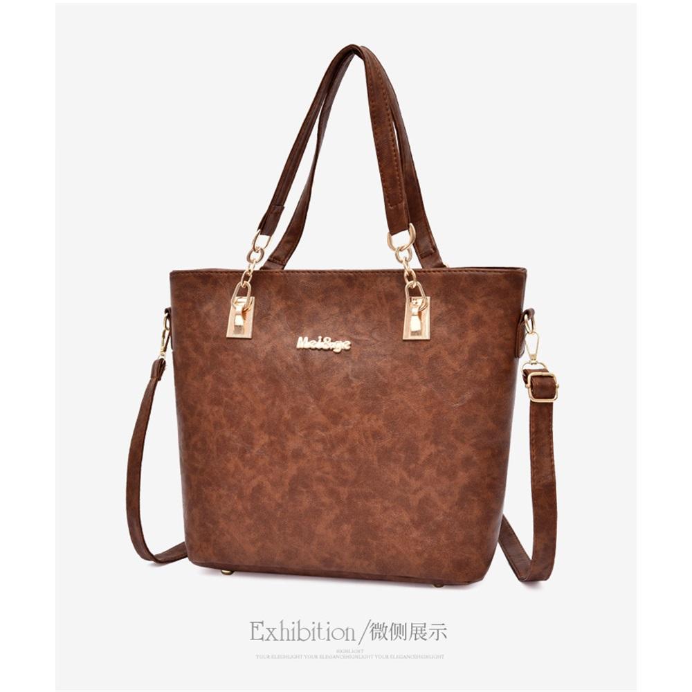 Six-piece handbag set, mother-in-law bag, retro simple shoulder crossbody bag