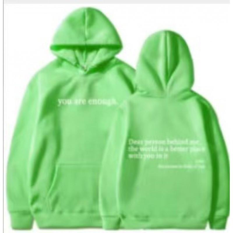 Womens Oversized Hooded Sweatshirt With Kangaroo Pocket Letter Print Short Sleeve Loose Fit