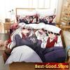 Helltaker Bettwäsche-Set Bettbezug Laken Bedrucktes Bett-Set Kissenbezug Bett Voll Queen King Size Bettdecke Schlafzimmer