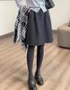 Women's Elegant A-line Wool Blend Skirt with Elastic Waist for Autumn/Winter