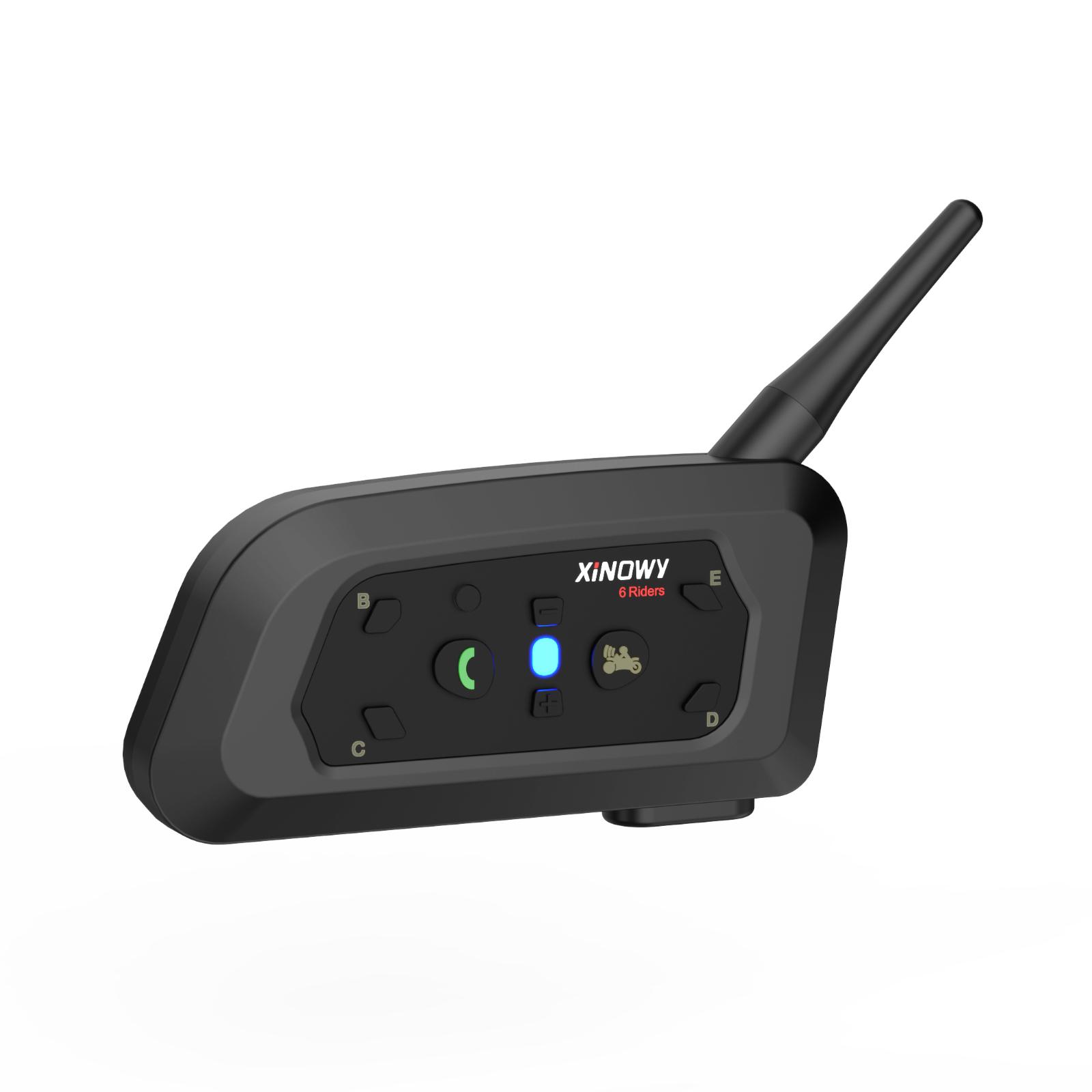 XINOWY V6 Pro Motorcycle Helmet Bluetooth Headset Type-C InterfaceFactory Price Waterproof IP65 чёрный