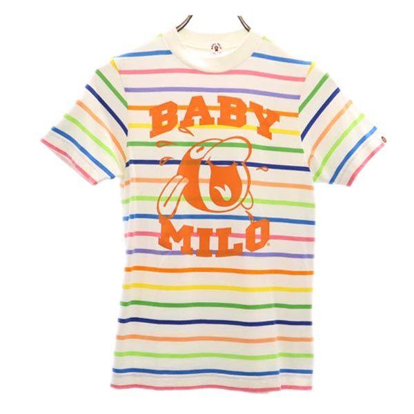 

A Bathing Ape Border Футболка с коротким рукавом SHORT Белая система Женская Б/У