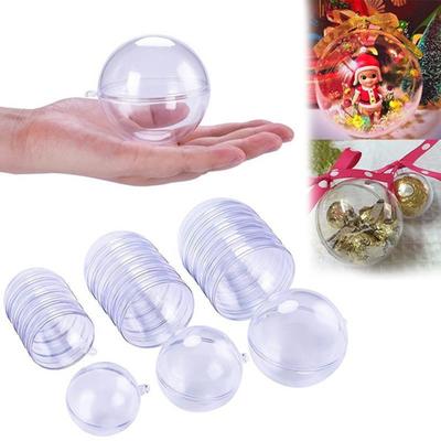 Transparente, offene Kunststoff-Weihnachtsdeko-Kugelkugel-Ornament-Geschenkbox