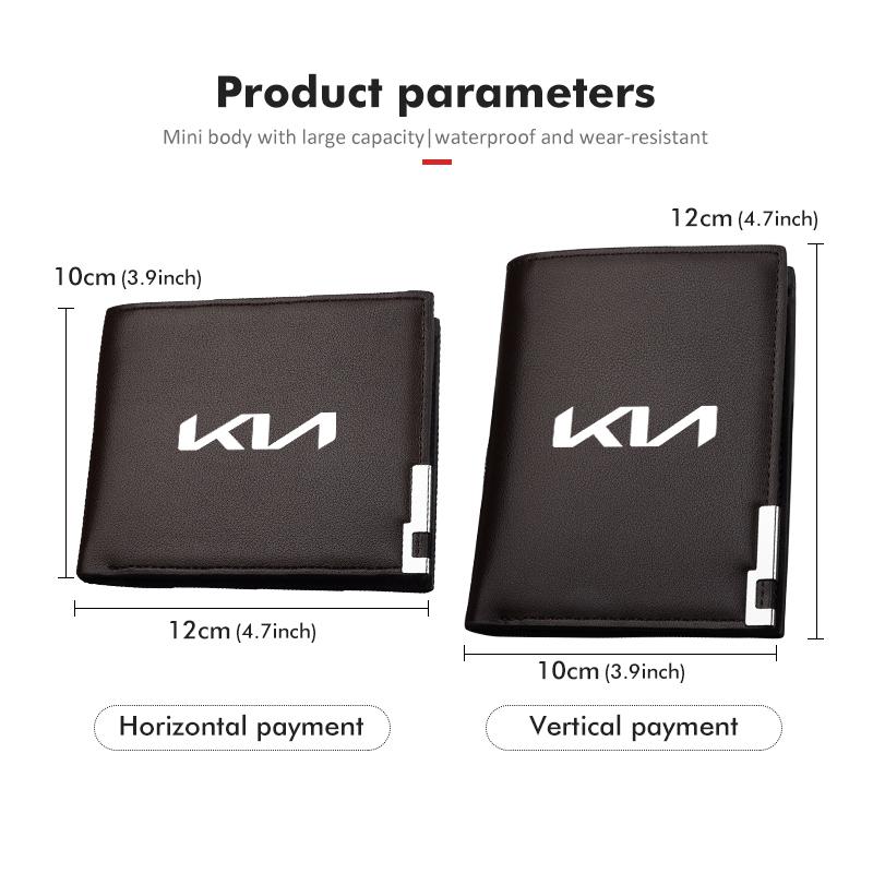 CKWQ4 Car Driving Documents Credit Card Holder Driver License Bag Storage Bag For KIA Stinger Optima Cerato Soul Venga Forte Spectra