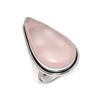 Natural Rose Quartz Gemstone 925 Sterling Silver Jewelry Ring Size 8 w5U92