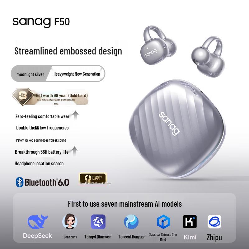 SANAG F50 Ear Clip Bluetooth Headset