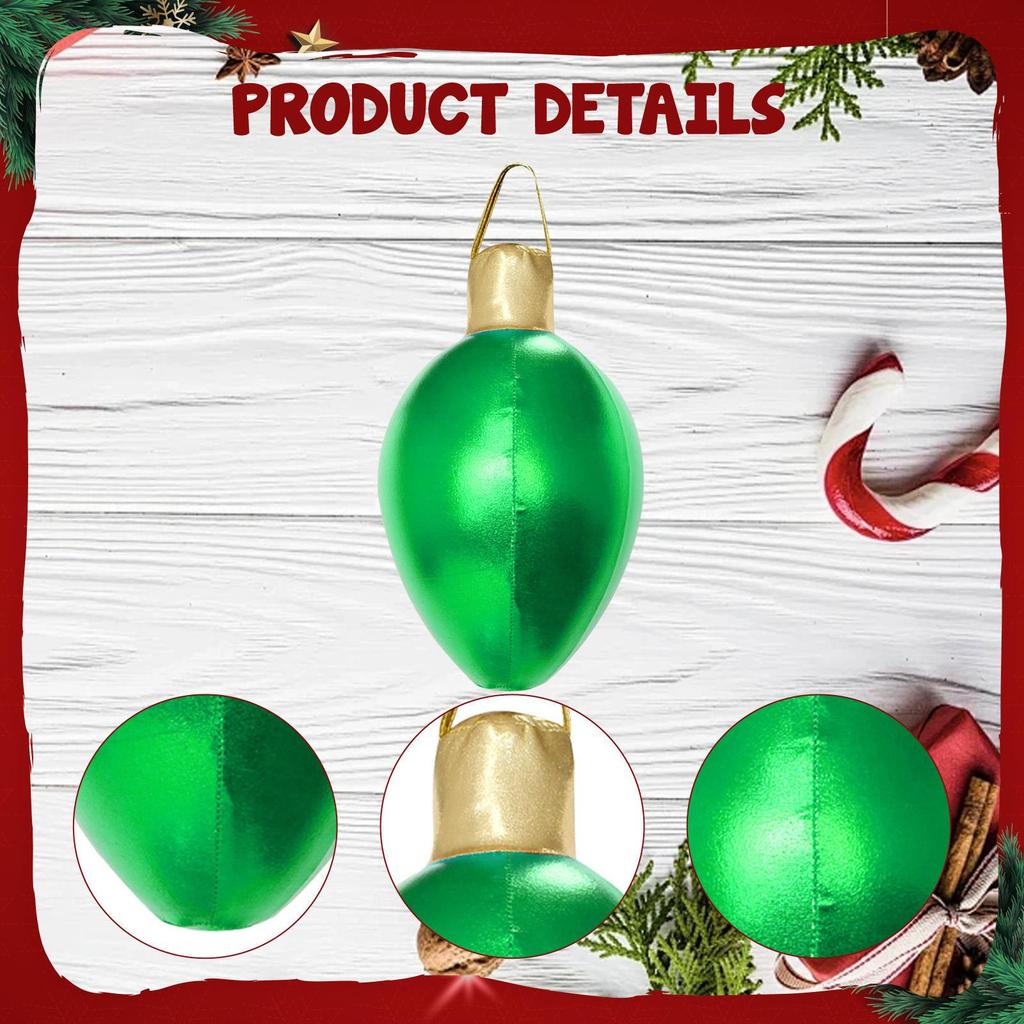 Inflatable Christmas Ball Hanging Ornament PVC Multipurpose Decor Pendant for Xmas