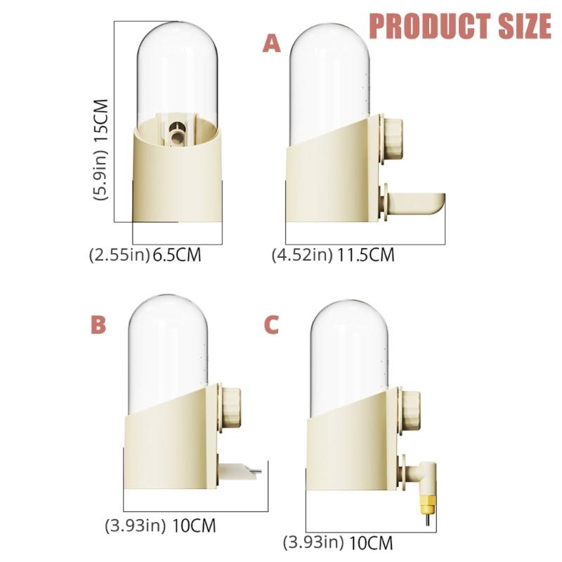 Bird Cage Accessories Water Feeder with Nozzle Small Pet Water Dispenser Bottle for Easy Installation and Clean Drinking