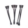 4Pin PWM Fan Splitter Extension Cable 1 To 2 3 Ways Black Sleeved for Desktop Workstation Cooling