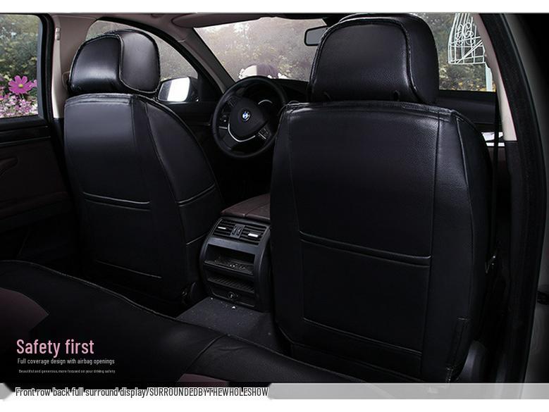 Universal Full Leather 3D Surround Car Seat Cushion - All-Season Protection