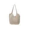 Women's Summer 2025 Cotton Thread Large Capacity Straw Woven Shoulder/Crossbody Handbag