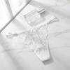Transparent Lace Thong Bow Panties Mesh Lace Briefs Sweet Underwear for Women  Lady