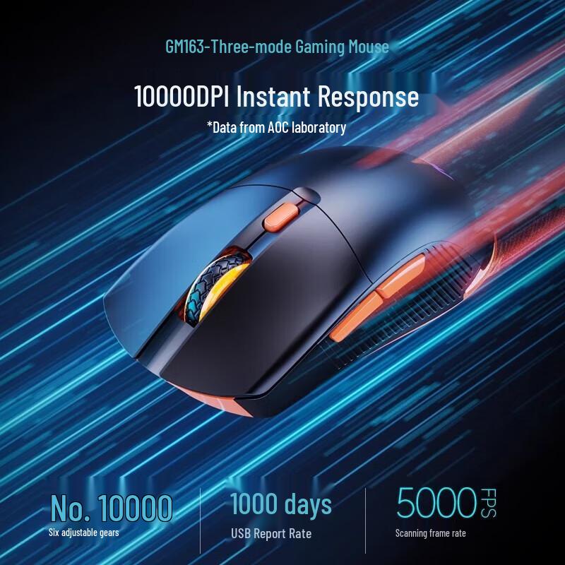 AOC GM163 Tri-Mode RGB Gaming Mouse