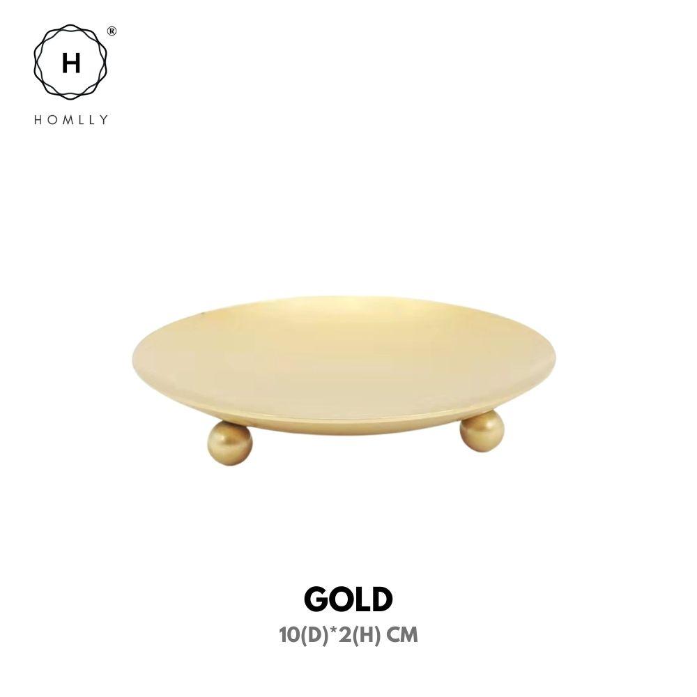 

Homlly Decorative Iron Plate Candle Holder (X3PCS) X3 PCS золотой