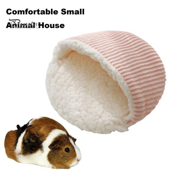 Hamster Nest Warm Bed Cozy Sleeping House Small Pet Cave Soft Guinea Pig Resting Place for Dwarf Rabbits Ferrets Hedgehogs Squirrels