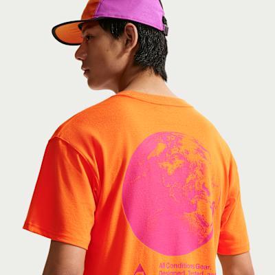 Nike ACG T Shirts Men s Safety Orange Crew Neck Moderate M