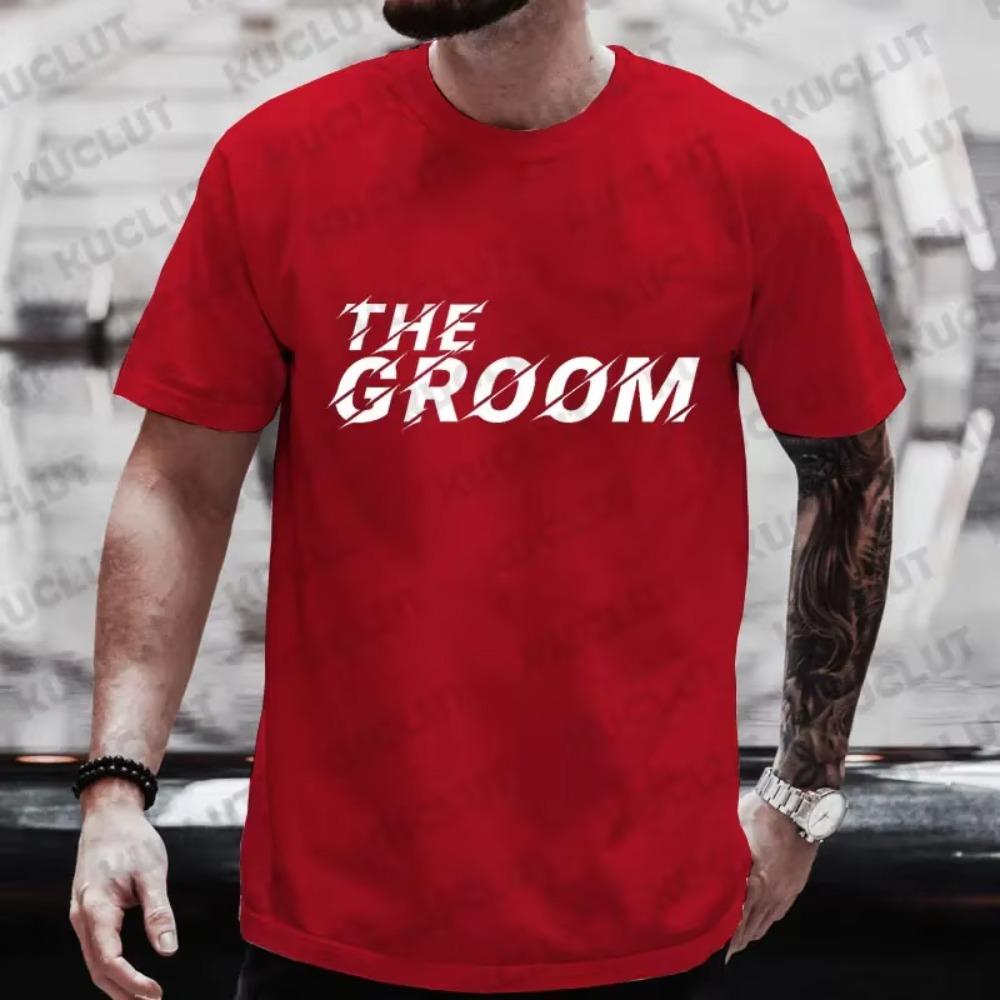 Groom Squad T Shirt Male Bachelor Stag Party T-shirt Best Man Tees Team Groom Wedding Clothes Tshirts Graphic Groomsman EVG Tops