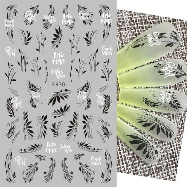 3D lepidlo Květiny Nálepka na nehty Tulipán Okvětní lístky Javor Růže DlY Voděodolné Obtisky na nehty Doplňky pro zdobení nehtů Dekorace na nehty