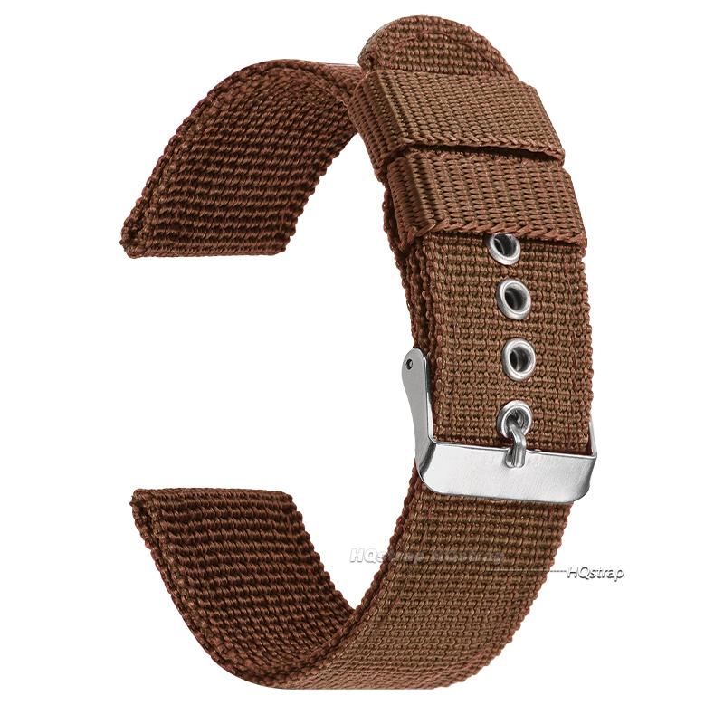 16mm 18mm 20mm 22mm Nylon Armee Sportband Nylon Stoff Gürtel Zubehör Dornschließe Bänder Schwarz Kaffee Blau Grün Uhrenarmband