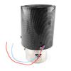 Furulu Universal Carbon Fiber Style Car Exhaust Muffler Pipe Tip LED Light Exhau