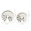 Ceramic Handicrafts Fan-shaped Ornaments Geometric Semi-circular Hollowed-out Sculpture Home Decoration Accessories