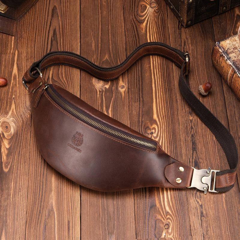 Men's Casual Multi-functional Trendy Crossbody Backpack with Chest Pocket Casually
