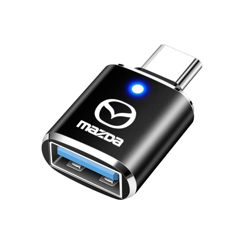 

2025 Hot Data Line Type-C To USB Adapter High Speed Port Accessories For Mazda 2 3 6 5 Atenza CX3 CX5 MX5 CX7 Axela CX30 CX90 CX