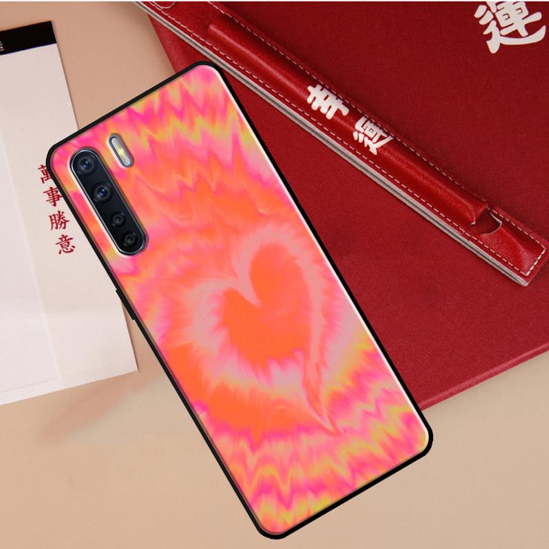 Heart Tie Dye Case For Oppo A78 A38 A80 A60 A40 A18 A98 A58 A96 A76 A16 A94 A74 A54 A15 A17 A57 A77 A5 Pro