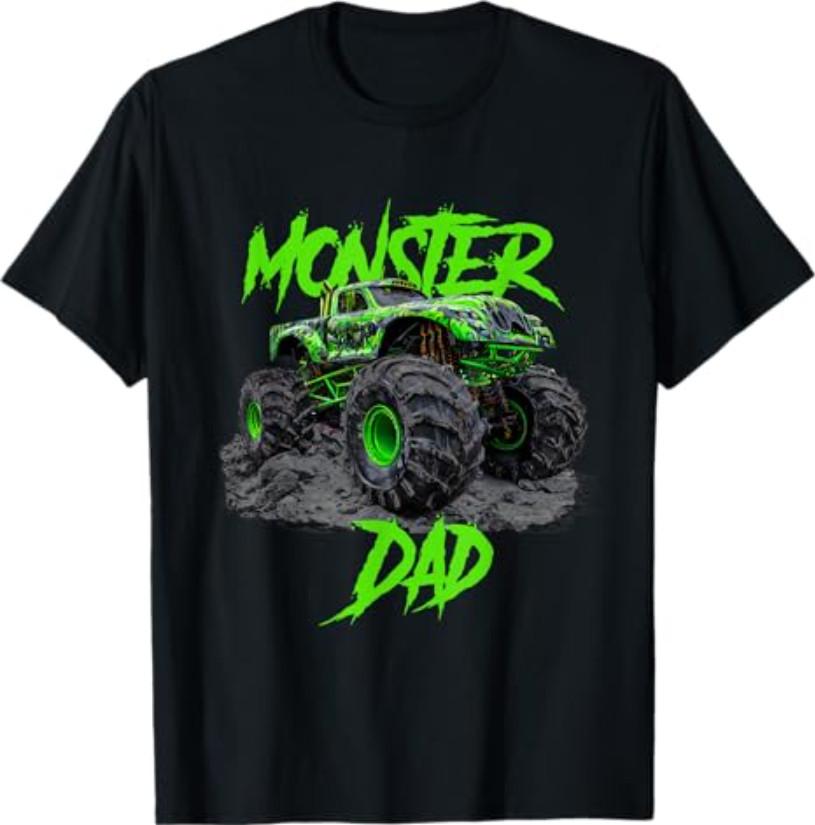 Monster Dad Truck Family Matching T-Shirt