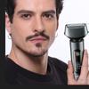 Máquina de afeitar Zero Beard VGR, afeitadora eléctrica recargable para el hogar, a prueba de agua, afeitadora USB de iones de litio negra, pantalla LCD, lavable IPX7