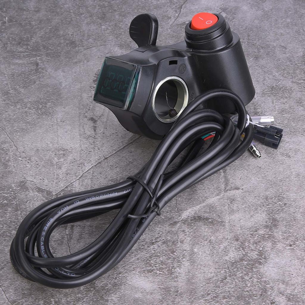 E?Bike Thumb Throttle LCD Display Digital Battery Voltage Power Switch for Electric Vehicle