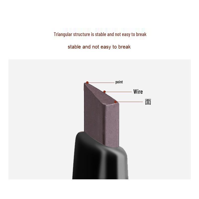 Ultra-Fine 3D Smudge-Proof Double-Ended Eyebrow Pencil with Triangle Tip