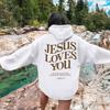 Jesus liebt dich Print Pullover Kapuzenpullover Damen Kapuzenpullover Herbst Winter Herren Streetwear Sweatshirt Unisex Kapuzenoberteile Kapuzenkleidung