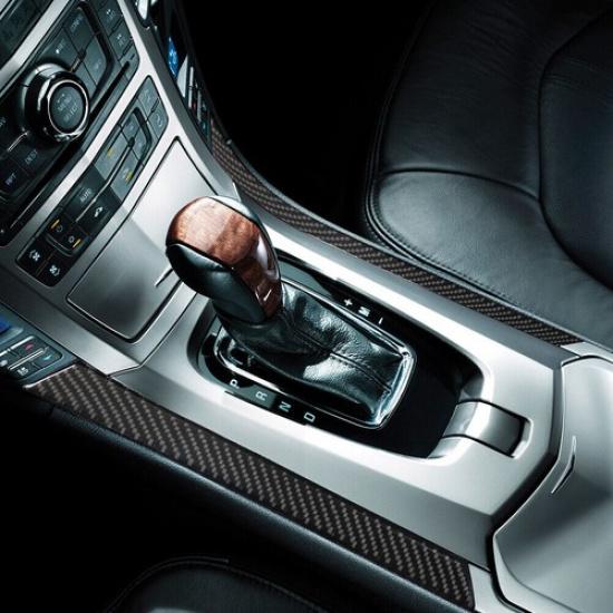 Transmission Console Side Carbon Fiber Interior Trim For 08-13 Cadillac CTS 2PCS