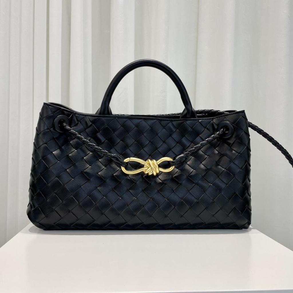 Geantă Tote Crossbody de Damă 2024 Retro din Piele Țesută Manual