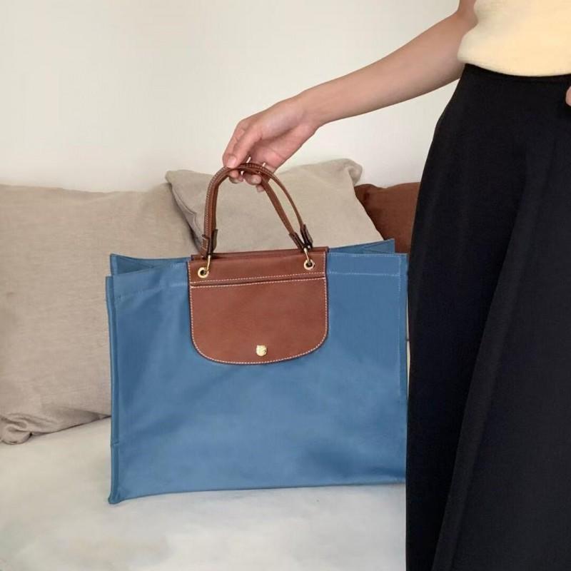 Large Laptop Tote Bag Women Men Soft Genuine Leather Handheld Briefcase With Multi-Compartment Organizer Lightweight