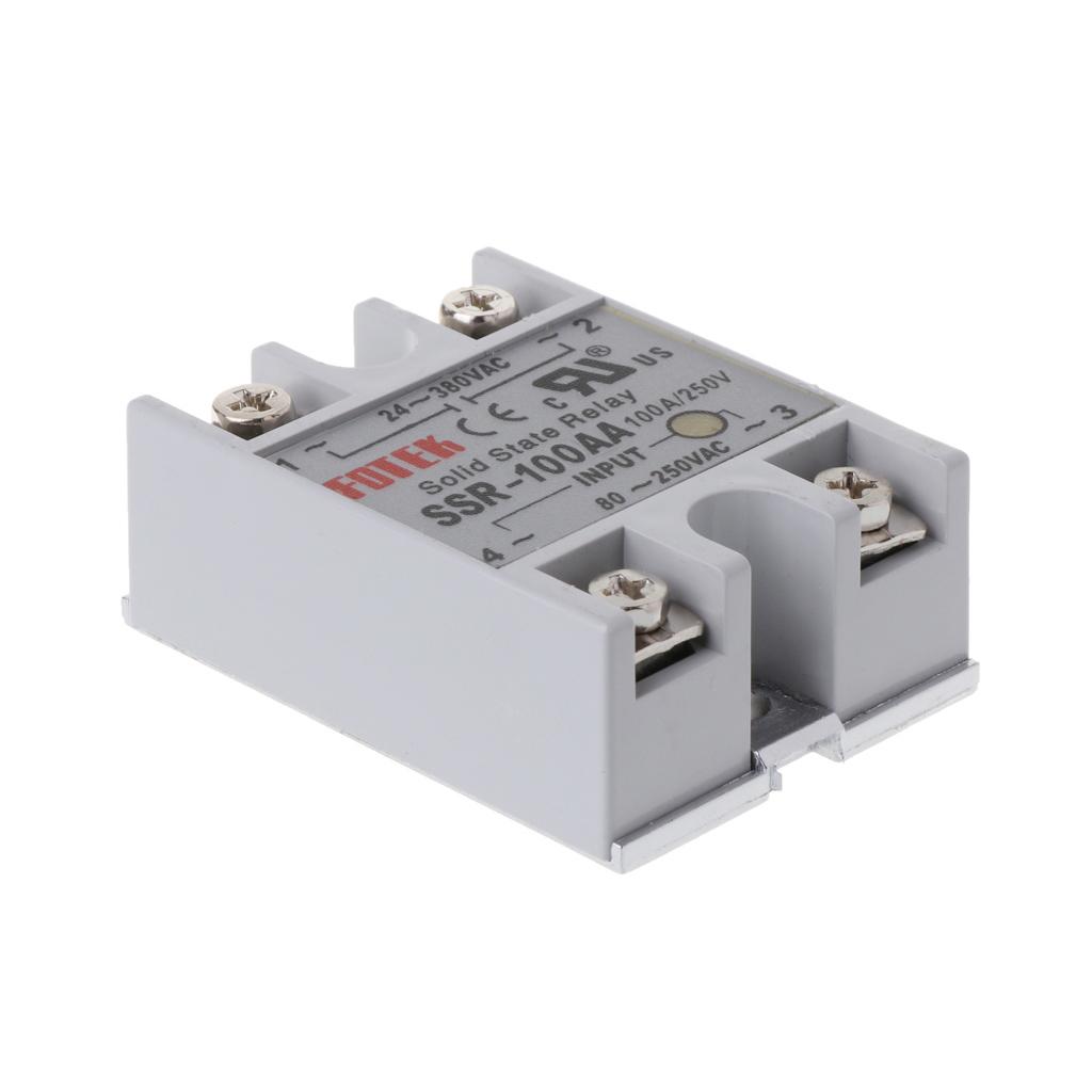 Releu cu stare solidă monofazat 100A SSR-100AA AC-AC Regulator de rezistență cu stare solidă pentru procese de automatizare industrială