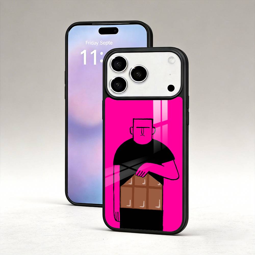J-Jean J-Jullien M-Minimalistische Kunst Telefoonhoesje Magnetisch Voor iPhone17 16 15 14 13 12 Pro Max Voor Magsafe Draadloos Opladen Cover