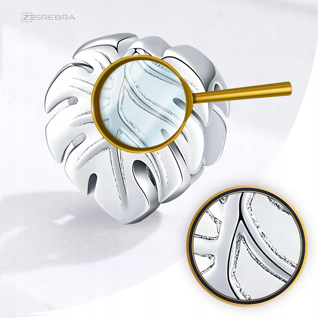 Monstera Leaf Charms 925 Bead Monstera Leaf Charms 925
